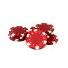 Dice Poker Chips - 25 Red and 25 Black Chips